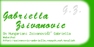 gabriella zsivanovic business card